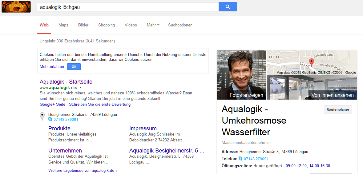 Aqualogik google eintrag