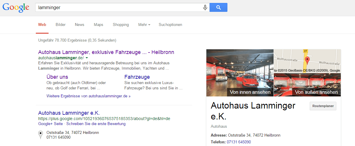 autohaus lamminger google