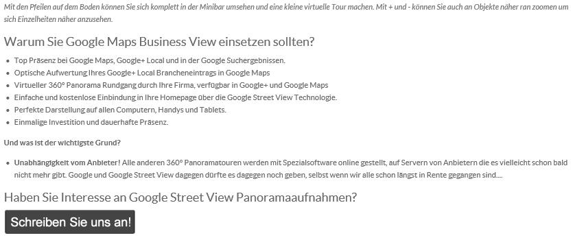 Google Business View Aufnahmen  Philippsburg