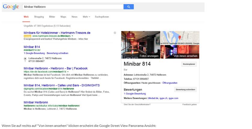 Google Business View Panoramaaufnahmen  Mettlach Beispiel